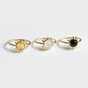 Merewif Faceted Moonstone Sonny Ring